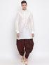 Men's Wine Silk Blend Dhoti Pant